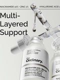 The Ordinary skincare gift set with hyaluronic acid and niacinamide serums (British brand)