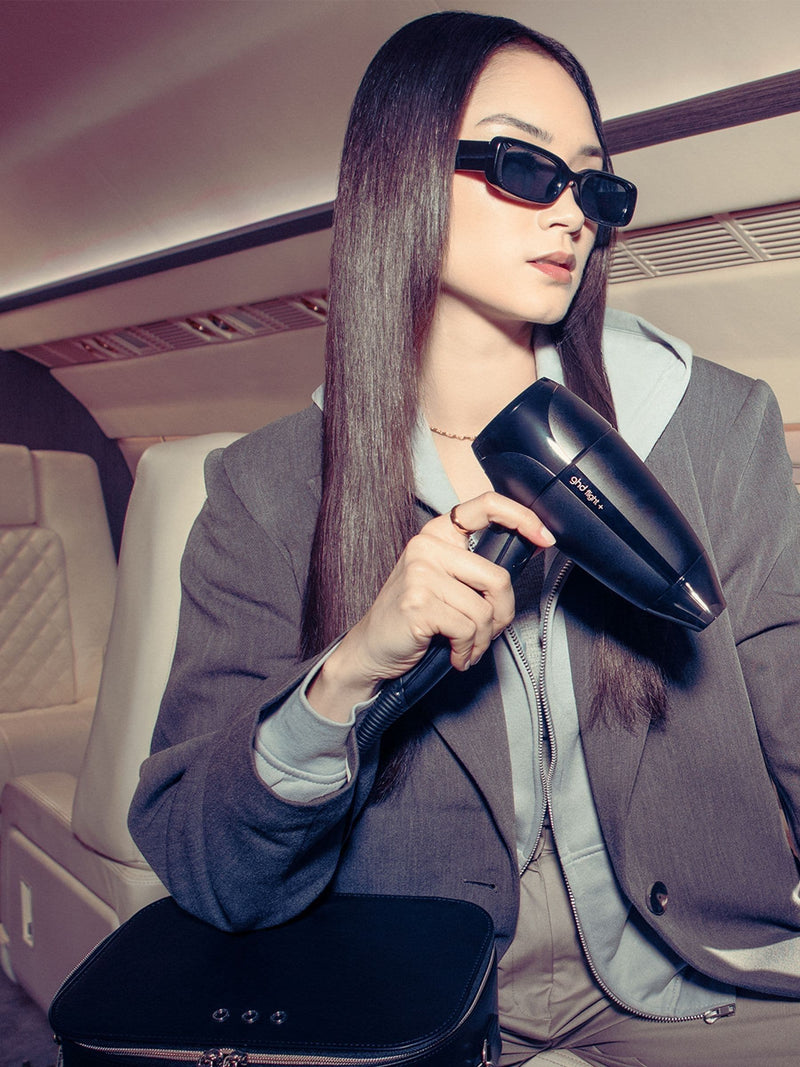 ghd Flight+ travel hair dryer with travel case, UK version