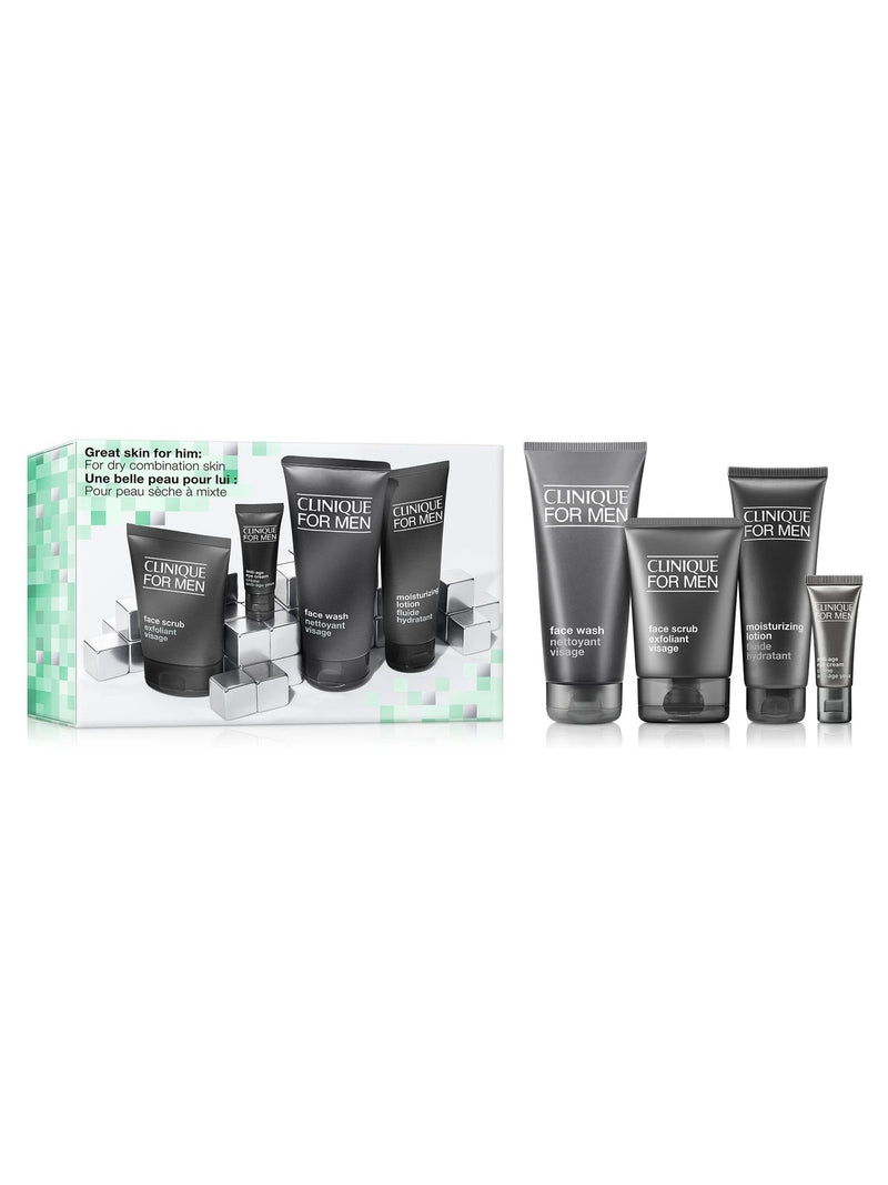 Clinique men's skincare gift set for normal skin types - British product