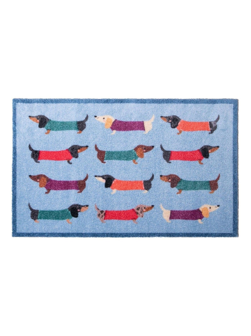 Artsy Mats blue dachshund doormat 80x50 cm - British product
