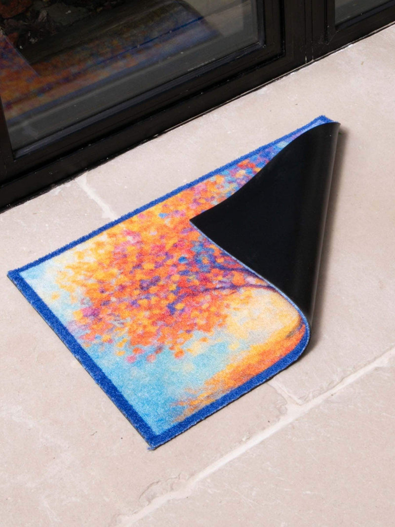 Artsy Mats Orange Tree of Life doormat 60x40cm, imported from the UK