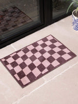 Next Artsy Mats Brown Wavey Checkerboard Indoor Washable Doormat 60 x 40 cm- Buy online at McGrocer