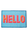 Artsy Mats Blue Hello doormat 60x40cm, imported from the UK