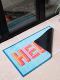 Artsy Mats doormat blue hello 80x50cm, imported from the UK