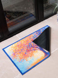 Artsy Mats indoor washable doormat orange tree of life 80x50 cm, imported from the UK