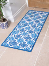 Next Artsy Mats Blue Mosaic Tile Indoor Washable Runner 150cm x 60cm- Buy online at McGrocer