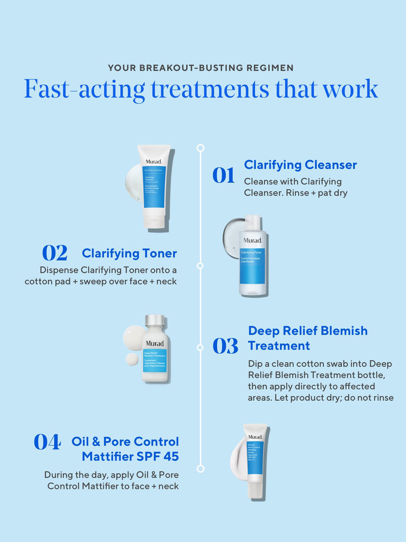 Murad Deep Relief blemish treatment moisturiser 30ml, imported from the UK