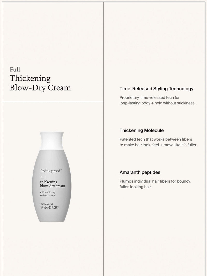 Living Proof Full Thickening Blow Dry Cream 109ml, UK version