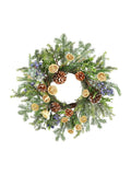 Green Fruits evergreen wreath 53cm diameter - British product