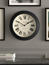 Next Jones Clocks Black Supper Club Roman Numeral Wall Clock 40cm- Buy online at McGrocer