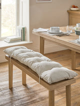 Charcoal Bronx Stripe Dining Seat Bench Cushion