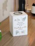 Personalised Christmas Tea Light Candle Holder by PMC