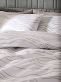 Reversible duvet cover set in natural wave, imported from the UK