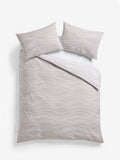 Reversible duvet cover set in natural wave, imported from the UK