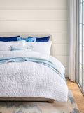 White mini seersucker supersoft duvet cover and pillowcase set (British brand)