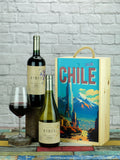 Le Bon Vin Chilean Reserve Merlot and Chardonnay wine gift box 2 x 750ml bottles, UK version