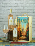 Le Bon Vin Provence Rosé Wine 2x750ml bottles in wooden gift box, UK version