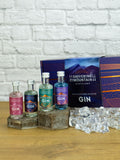 Le Bon Vin Shivering Mountain Gin miniatures gift set with four 50ml bottles, UK version