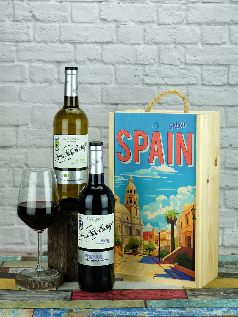 Le Bon Vin Spanish Rioja wine gift box 2 bottles, UK version