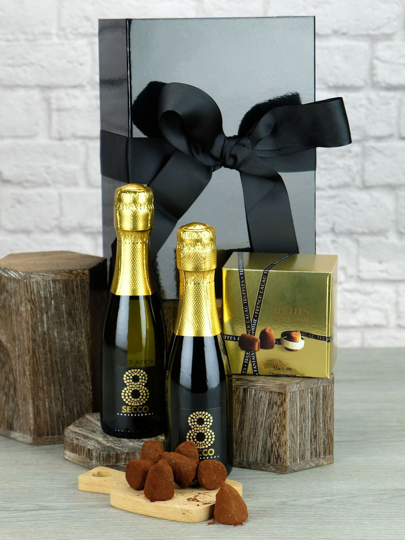 Le Bon Vin Prosecco and truffles gift set, UK version