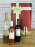 Le Bon Vin Milani Trio Italian wine red gift box, UK version