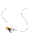 Peers Hardy Peanuts Snoopy and Woodstock white necklace, imported from the UK