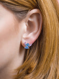 Peers Hardy Lilo Stitch Silver/Blue stud earrings, imported from the UK