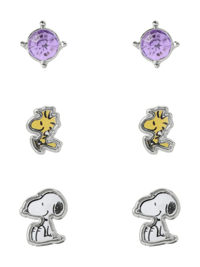Next Peers Hardy Natural Peanuts Snoopy Trio Earring Set- Buy online at McGrocer