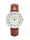 Mr Beaumont brown leather personalised watch, imported from the UK