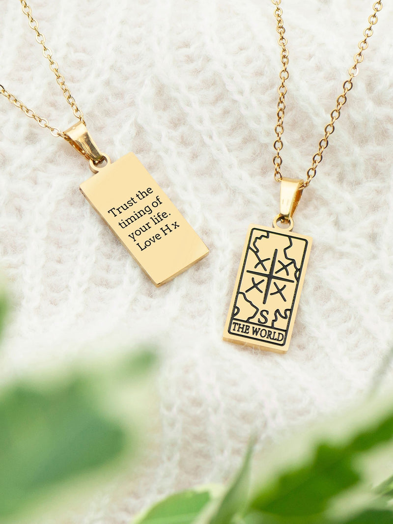 Treat Republic personalised tarot necklace, imported from the UK