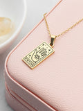 Treat Republic personalised fortune tarot card necklace with 40.5-47 cm chain, imported from the UK