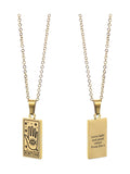 Treat Republic personalised fortune tarot card necklace with 40.5-47 cm chain, imported from the UK