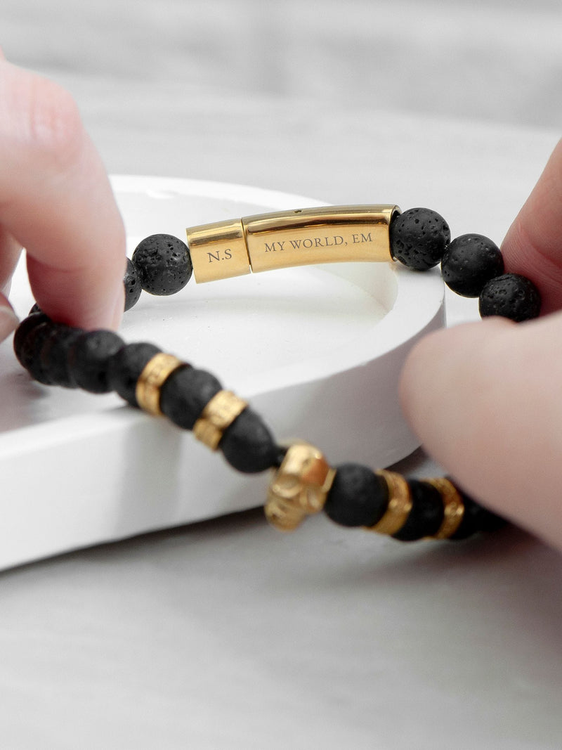 Treat Republic skull beaded bracelet 22.5cm length, imported from the UK