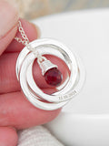 Treat Republic Russian Ring necklace silver tone 45cm, imported from the UK
