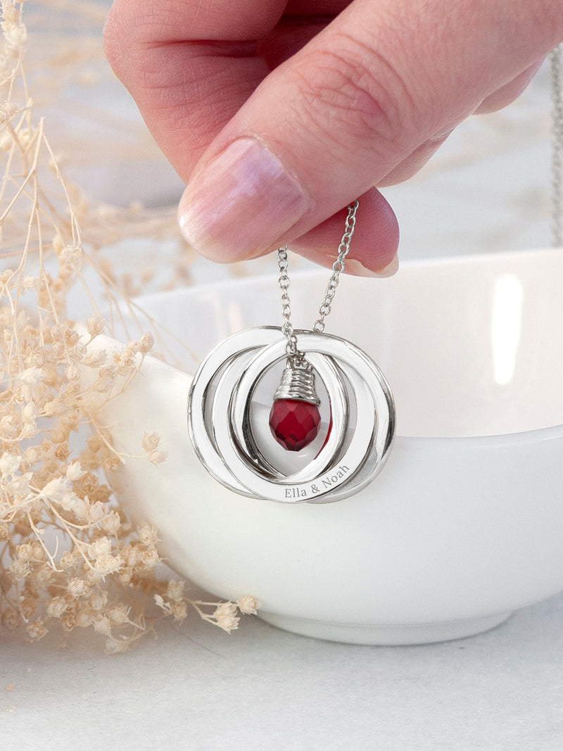 Treat Republic Russian Ring necklace silver tone 45cm, imported from the UK