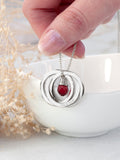 Treat Republic Russian Ring necklace silver tone 45cm, imported from the UK