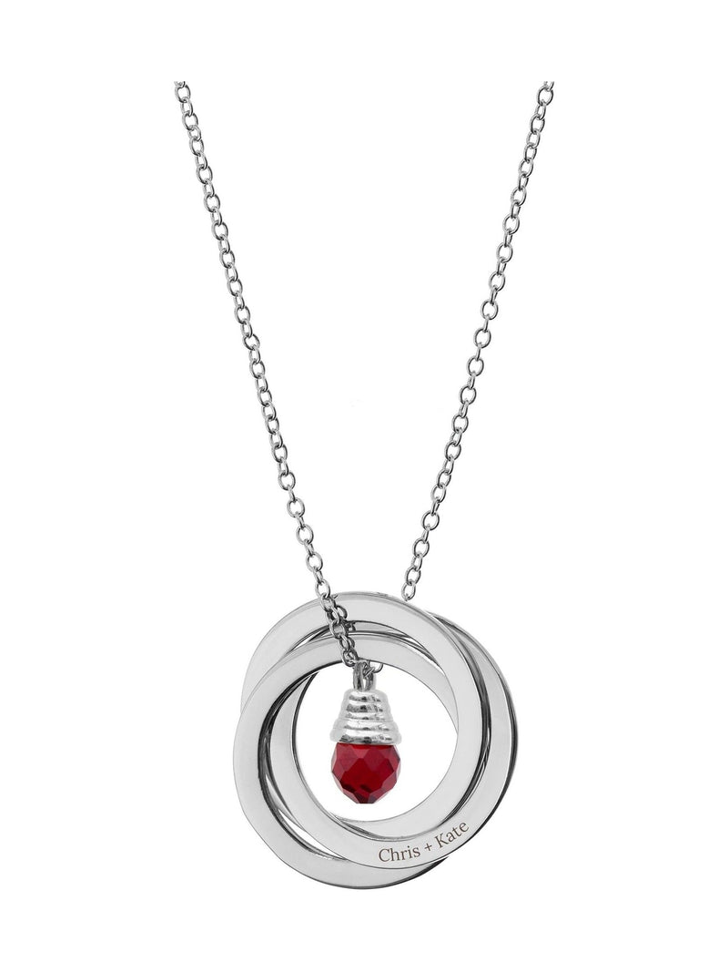 Treat Republic Russian Ring necklace silver tone 45cm, imported from the UK