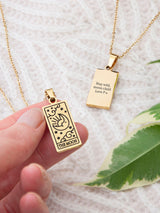 Next Treat Republic Personalised Moon Tarot Card Necklace- Buy online at McGrocer