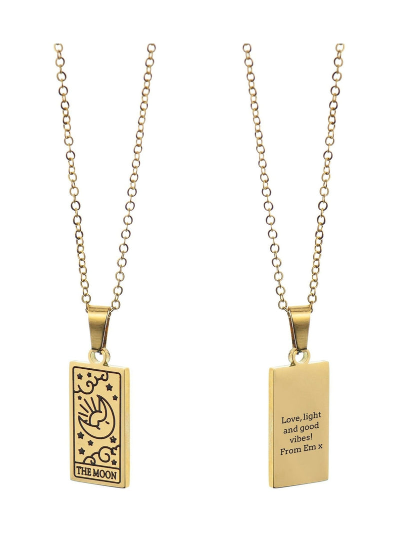Treat Republic moon tarot card necklace, imported from the UK
