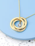 Treat Republic personalised Russian ring necklace silver tone 45cm chain, imported from the UK