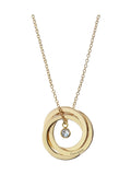 Treat Republic personalised Russian ring necklace silver tone 45cm chain, imported from the UK