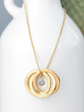 Treat Republic personalised Russian ring necklace silver tone 45cm chain, imported from the UK