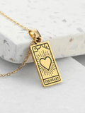 Treat Republic personalised heart tarot card necklace (British brand)