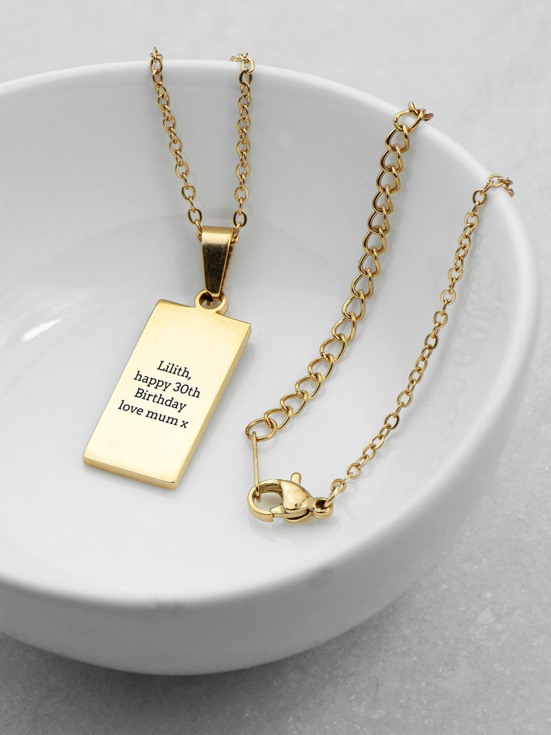 Treat Republic personalised heart tarot card necklace (British brand)