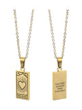 Treat Republic personalised heart tarot card necklace (British brand)