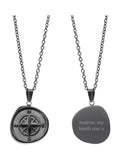 Treat Republic personalised compass amulet necklace 52cm chain, imported from the UK