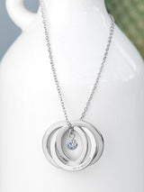 Next Treat Republic Personalised Russian Ring Necklace Silver Tone 45cm Chain- Buy online at McGrocer