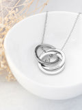 Treat Republic personalised Russian ring necklace silver tone 45cm chain, imported from the UK