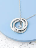 Treat Republic personalised Russian ring necklace silver tone 45cm chain, imported from the UK