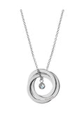 Treat Republic personalised Russian ring necklace silver tone 45cm chain, imported from the UK